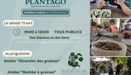 Eh oui !!! Nous serons présent ce samedi 19 avril de 9h à 12h chez nos copains de chez Plantago - P (...)