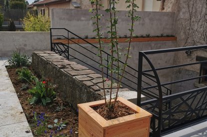 Aménagement de terrasse et cour minéral