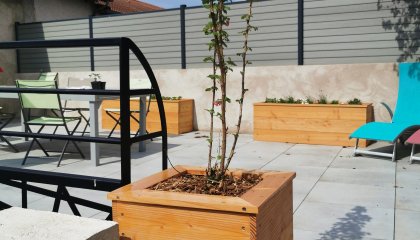 Aménagement de terrasse et cour minéral